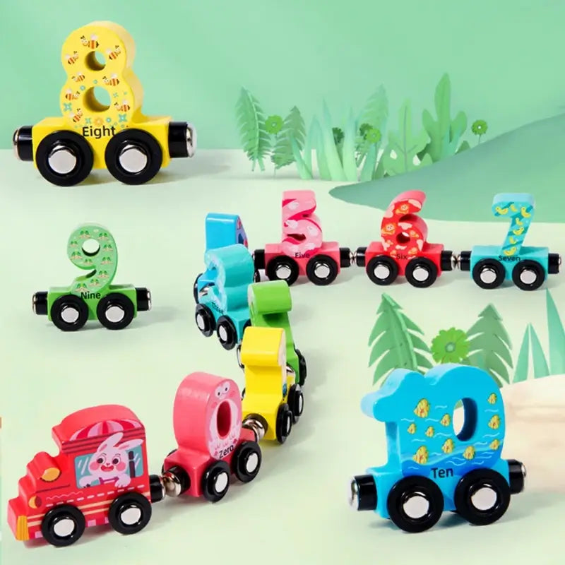 Magnetic Digital Number Train Toy For Kids