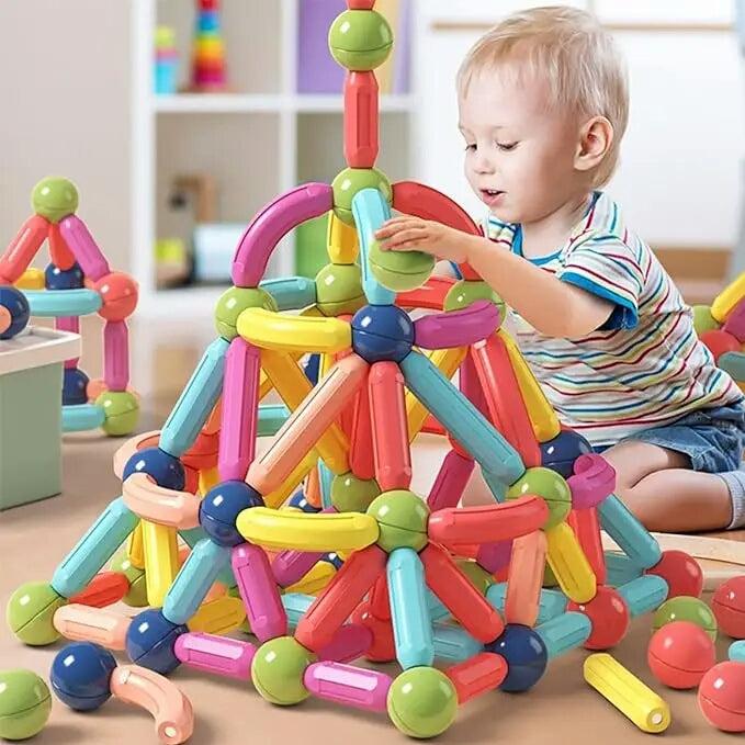 Educational Magnetic Building Blocks for Kids - 42+ pcs Set