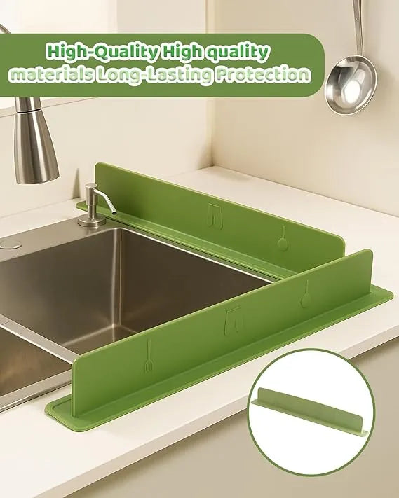 Silicone Kitchen Sink Splash Guard Oil-Proof with Suction