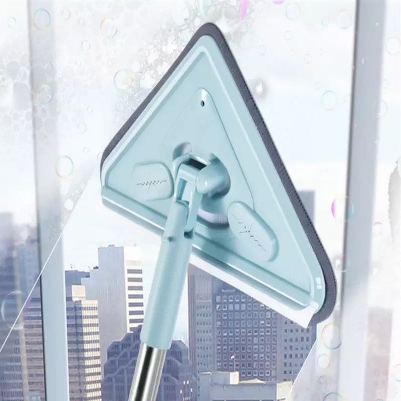 Mini Triangle Mop, 360˚ Degree Rotatable Triangular Cleaning Mop, Adjustable Spin Scrubber Tool